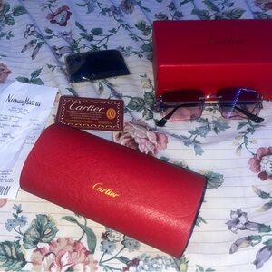 CARTIER PURPLE GRADIENT
SUNGLASSES- Box, Card, Case & Receipt